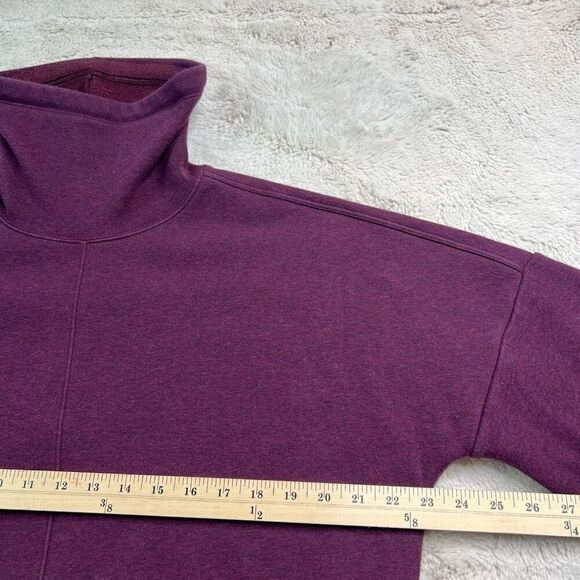 Athleta Sweater Womens Size Small Cozy Karma Funnel Neck Sweatshirt Burgundy - Picture 5 of 9